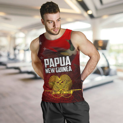 Papua New Guinea Tank Top Paradisaea Bird Traditional Patterns Style