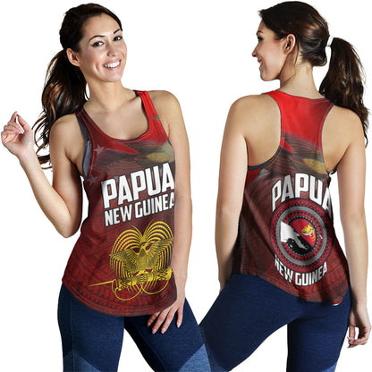 Papua New Guinea Women Tank Paradisaea Bird Traditional Patterns Style
