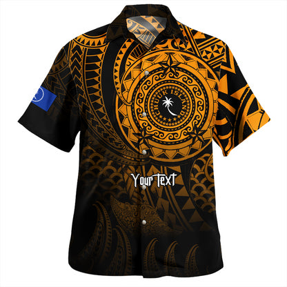 Chuuk State Hawaiian Shirt Pearl Of The Pacific Gold Polynesian Tattau