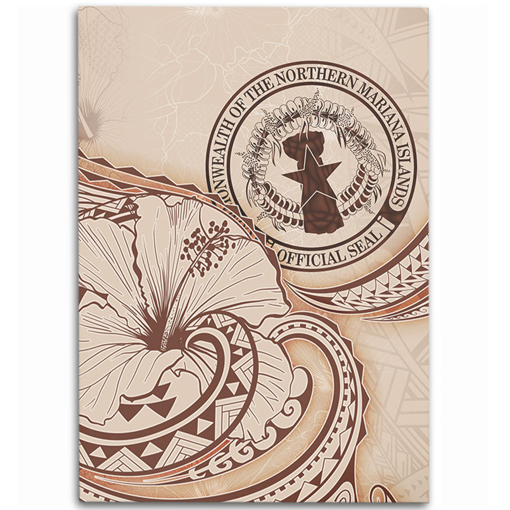 Northern Mariana Islands Area Rug Hibiscus Flower Vintage Style