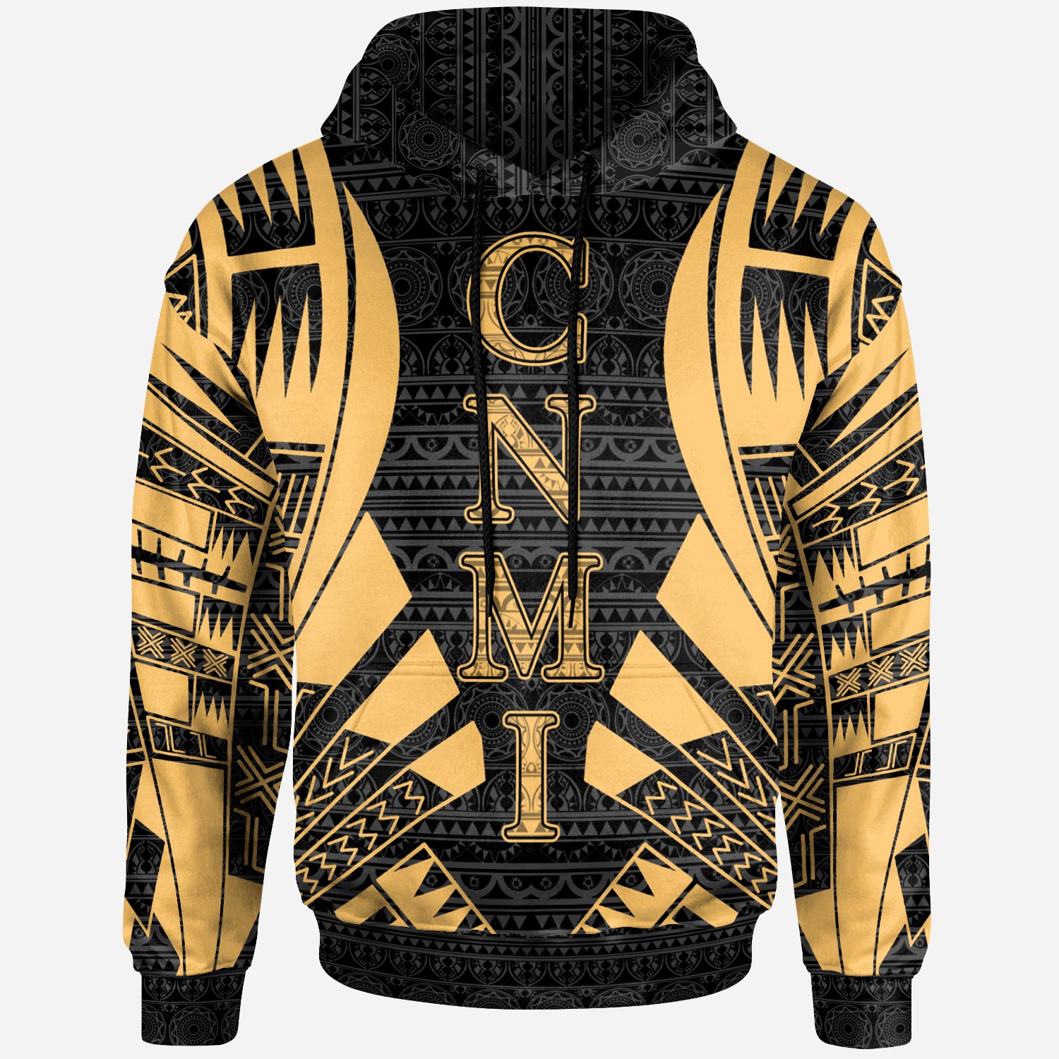 CNMI All Over Hoodie - Gold Tattoo Style
