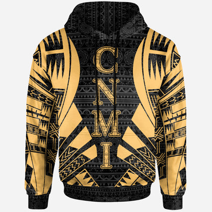 CNMI All Over Hoodie - Gold Tattoo Style