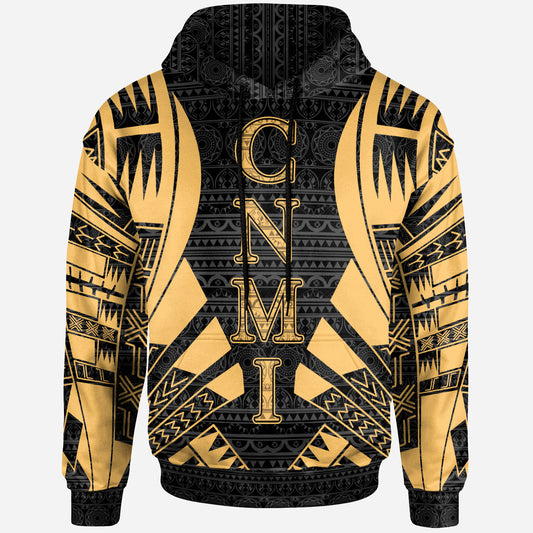 CNMI All Over Hoodie - Gold Tattoo Style