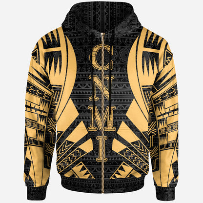 CNMI All Over Hoodie - Gold Tattoo Style