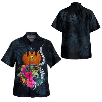 Papua New Guinea Combo Off Shoulder Long Dress And Shirt Tropical Flower