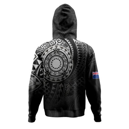 Cook Islands Hoodie Pearl Of The Pacific Black Polynesian Tattau