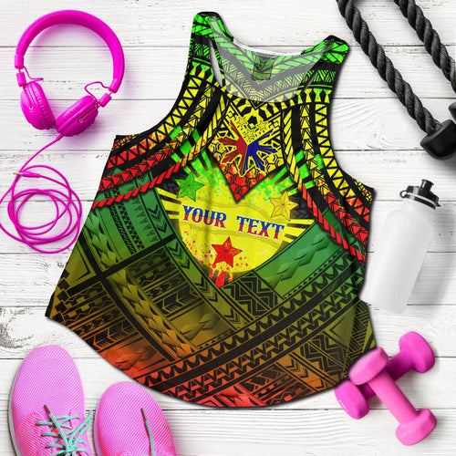 Philippines Women Racer Back Tank - Custom Hope Begins In Your Home Reggae Style