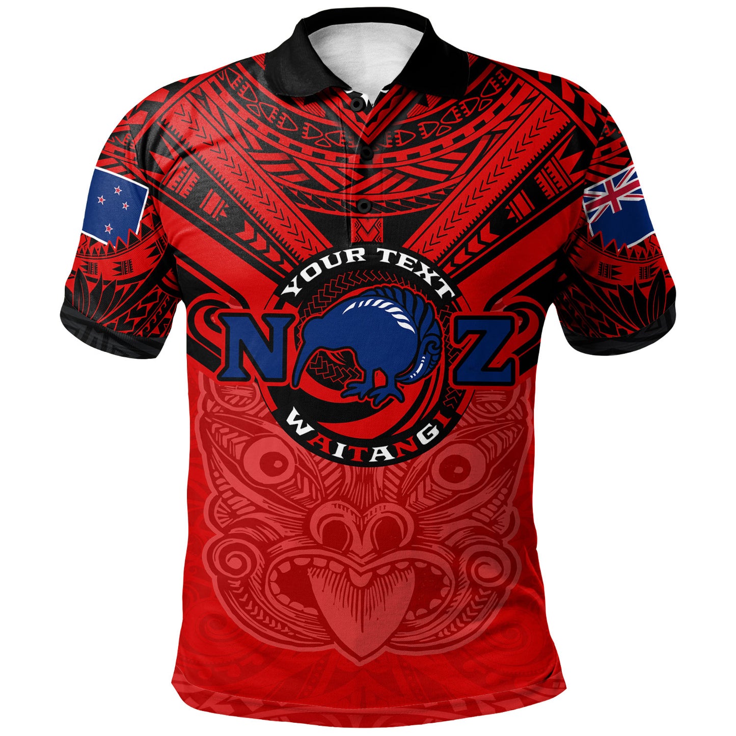 New Zealand Waitangi Day Polo Shirt - New Zealand Kiwi Fern With Maori Koru Spiral Polynesian Style