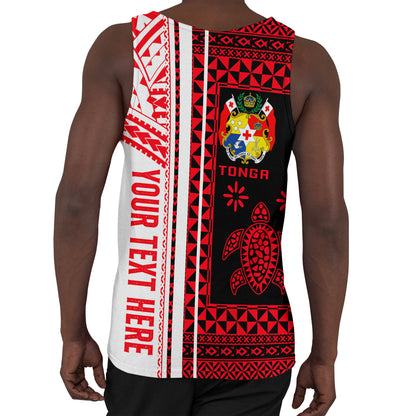 Tonga Men Tank Top - Custom Proud To be Tongan Polynesian Patterns With Tonga Kupesi
