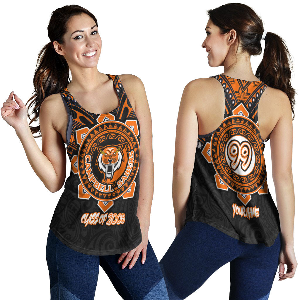 Hawaii Women Tank Custom James Campbell High School SaberNation Super Sabers Tribal Style