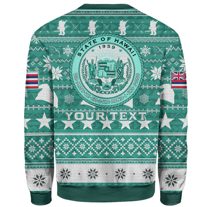 Hawaii Sweatshirt Custom Ugly Gnome Packing Out a Unicorn Hawaiian Christmas