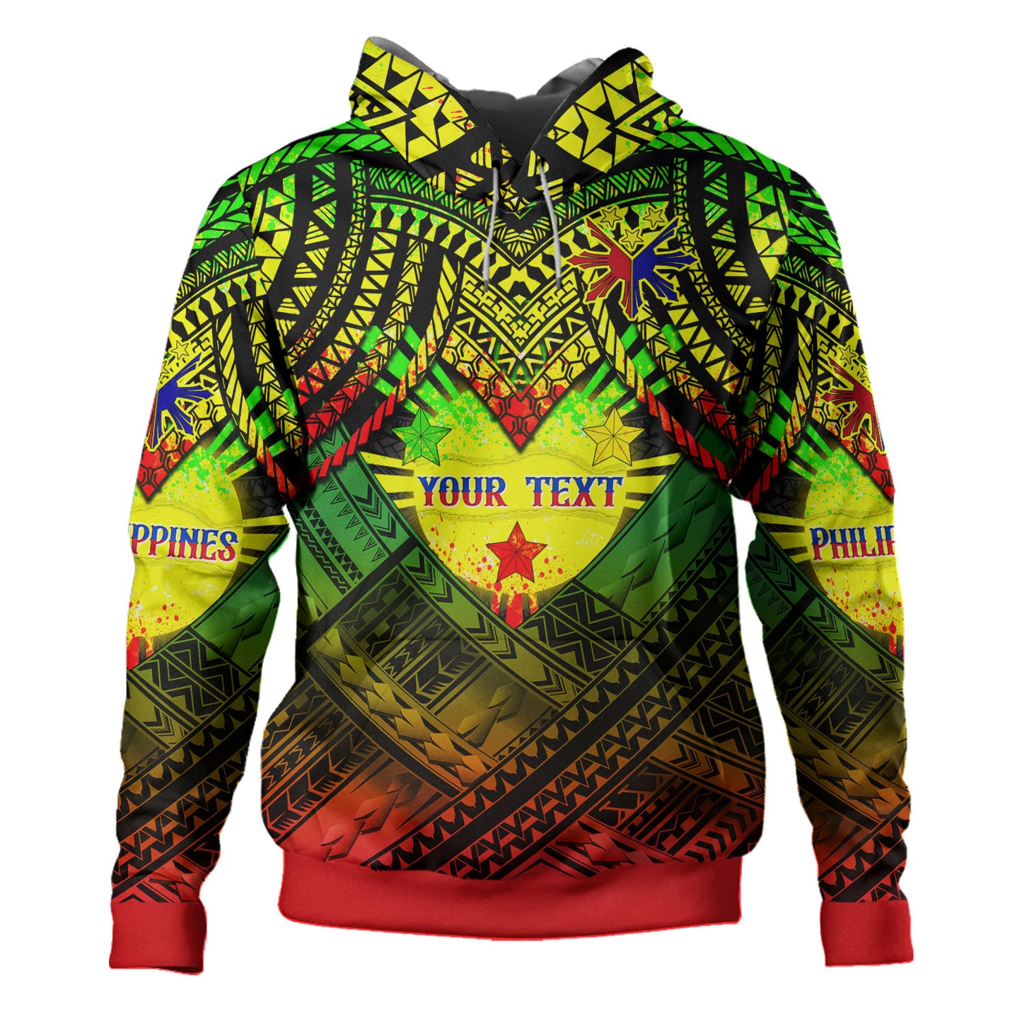 Philippines Hoodie - Custom Hope Begins In Your Home Reggae Style