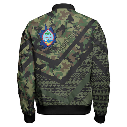 Guam Bomber Jacket - Custom Guam Camo Deluxe Polynesian Tattoo Bomber Jacket