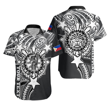 Philippines Custom Short Sleeve Shirt - Lapu-Lapu The King Of Cebu Black Style