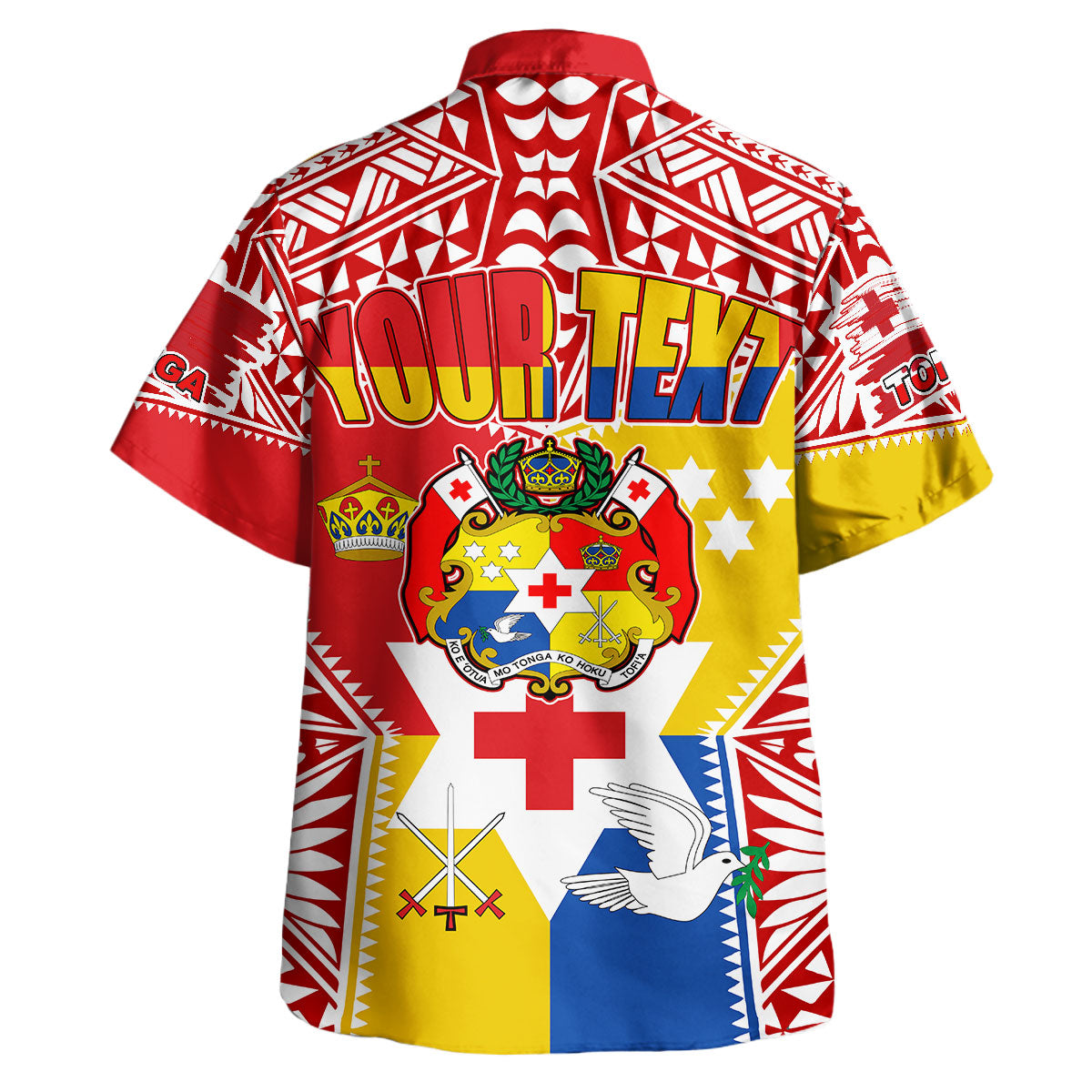 Tonga Polynesian Short Sleeve Shirt - Custom Tonga Pride Royal Standard Of Tonga Short Sleeve Shirt