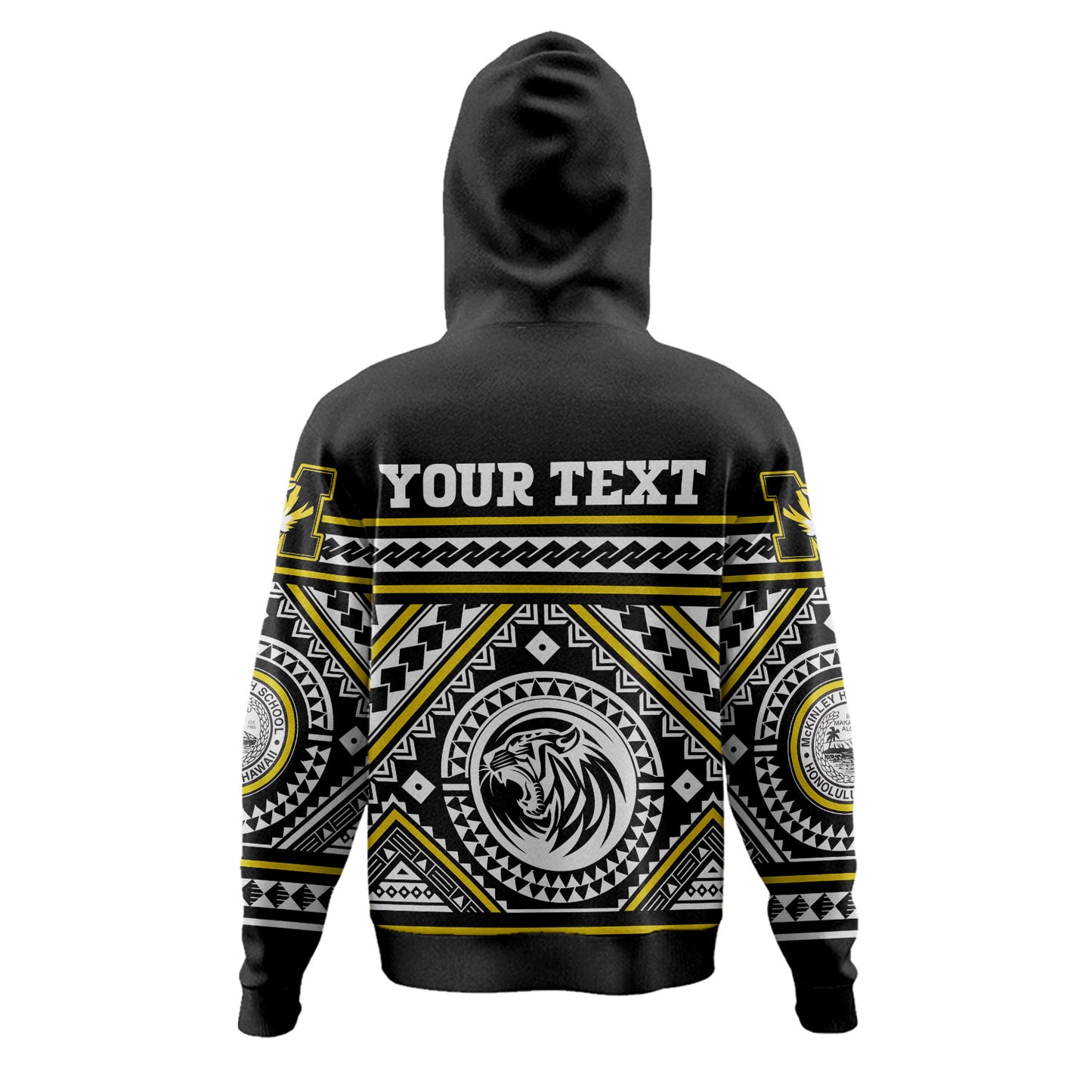 Hawaii McKinley Tigers Custom Polynesian Hoodie - President William McKinley High School Tigers Tribal Style