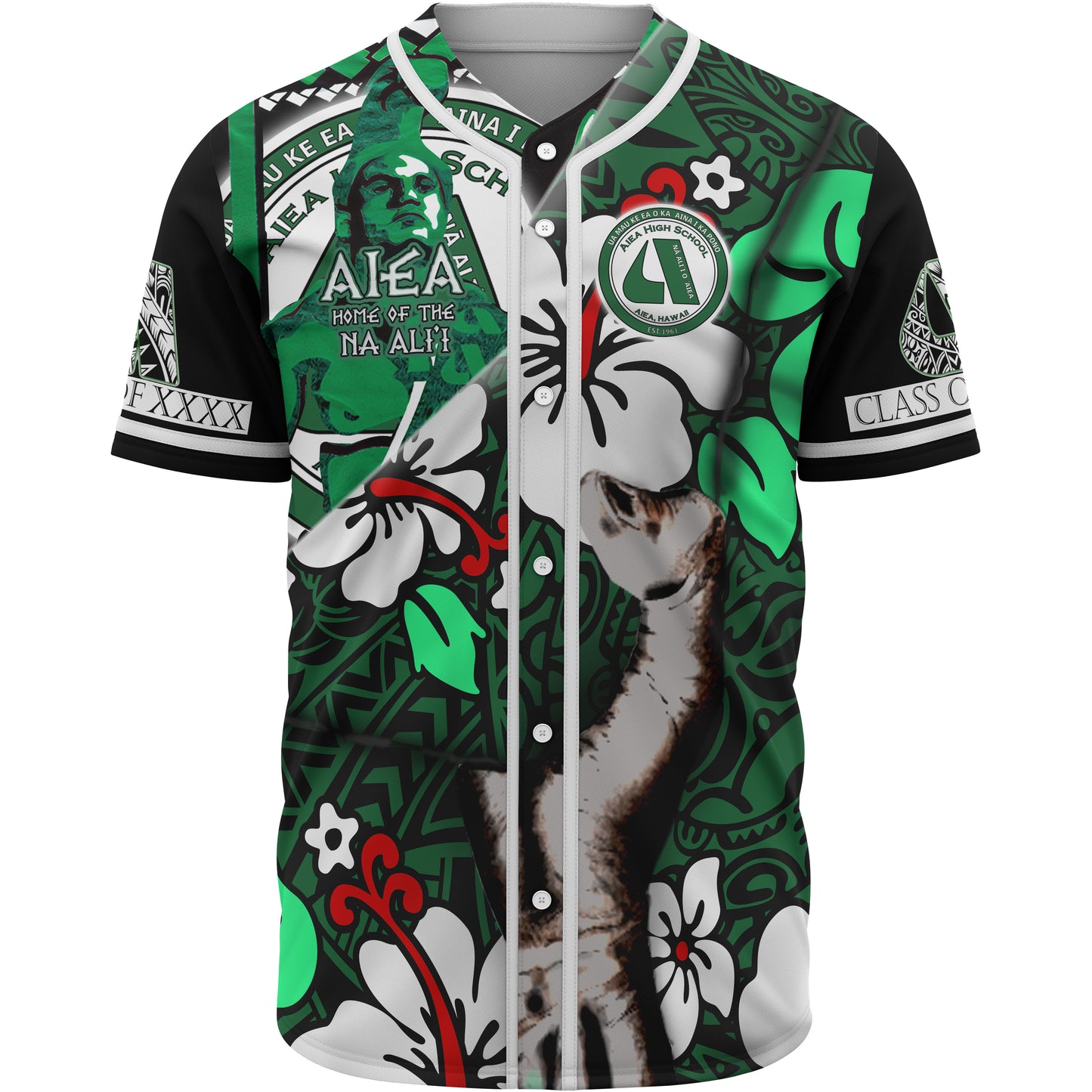 Aiea High School Patronage Baseball Shirt - Custom Home Of The NA' ALI'I