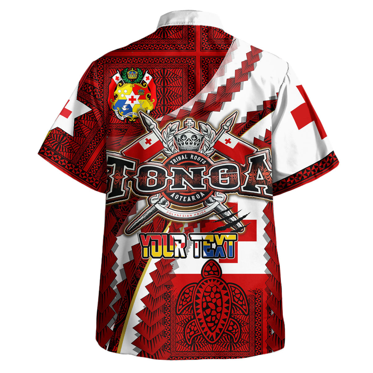 Tonga Aotearoa Tribal Roots Hawaiian Shirt - Custom Tonga Polynesian Pride With Coat Of Arms And Tonga Map Kupesi