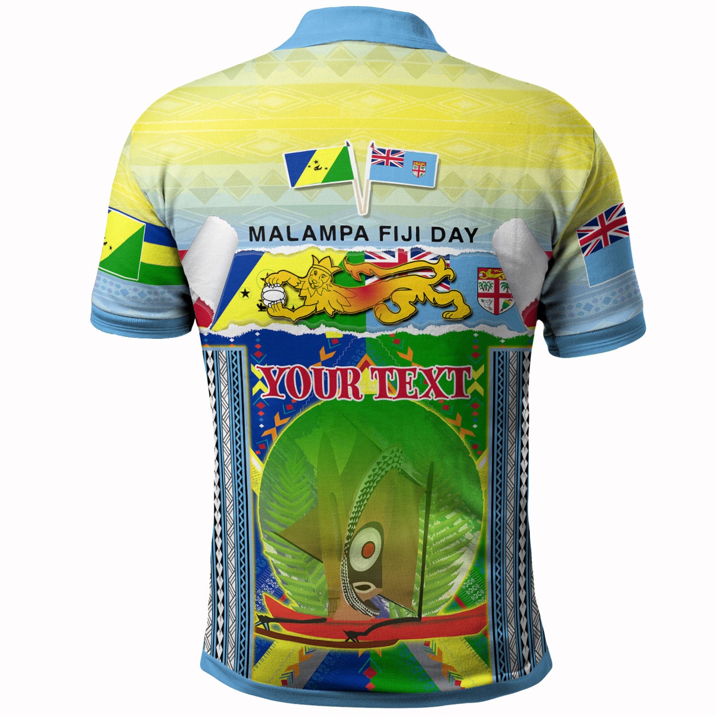 Malampa Fiji Polynesian Polo Shirt - Custom MALAMPA-Fiji Day "Together We Grow" Polynesian Scratch Style Polo Shirt