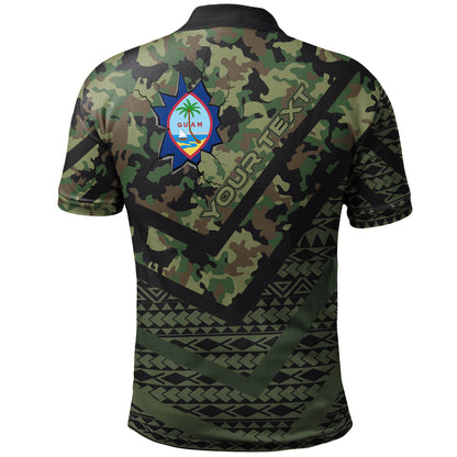 Guam Polo Shirt - Custom Guam Camo Deluxe Polynesian Tattoo Polo Shirt