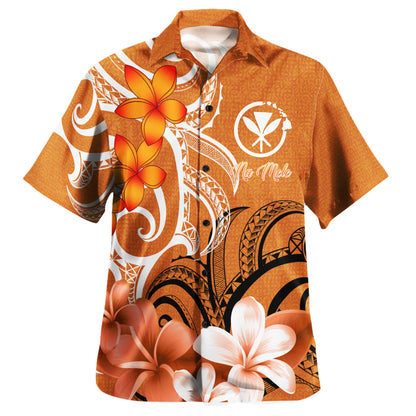 (Na Mele) Custom Personalised Hawaiian Shirt Polynesian Floral Spirit Orange