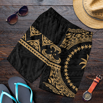 Chuuk Polynesian All Over Print Men Short - Gold Version