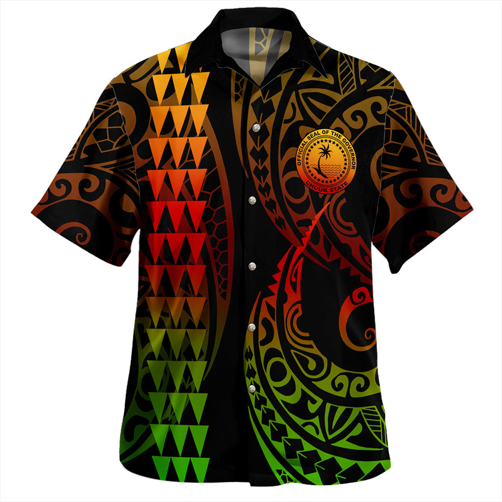 Chuuk State Hawaiian Shirt Kakau Style