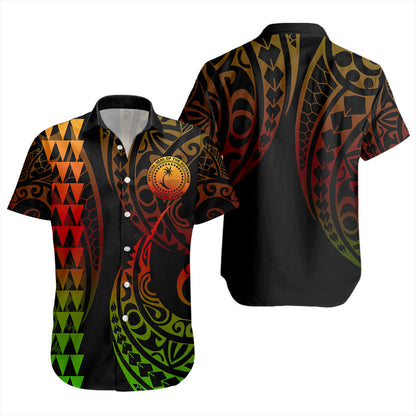 Chuuk State Short Sleeve Shirt Kakau Style