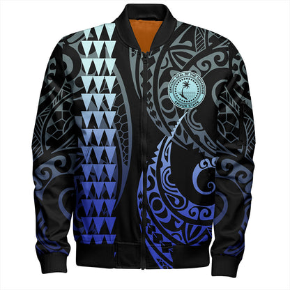 Chuuk State Bomber Jacket Kakau Style