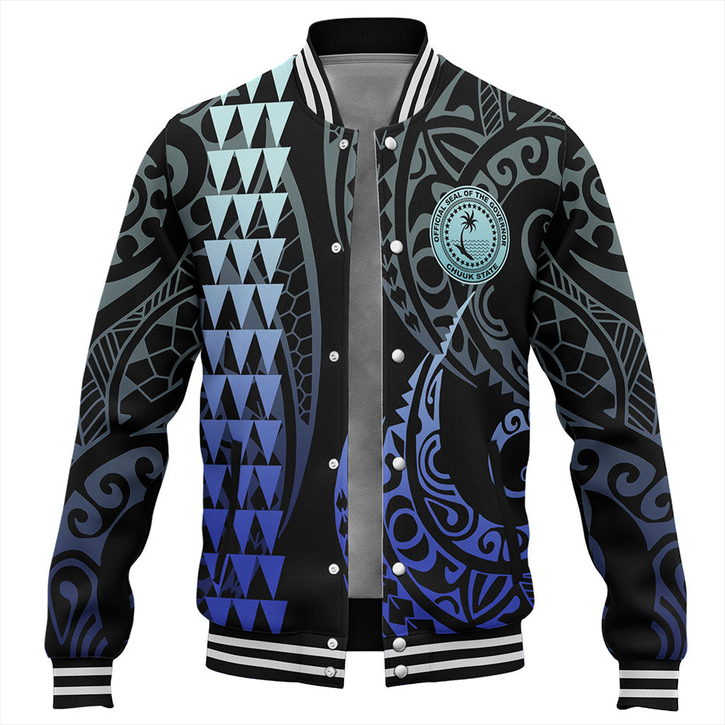 Chuuk State Baseball Jacket Kakau Style