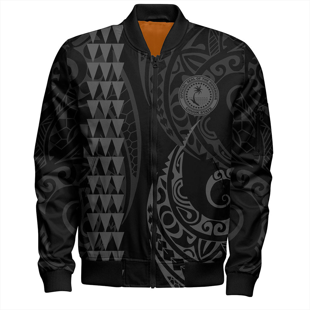 Chuuk State Bomber Jacket Kakau Style
