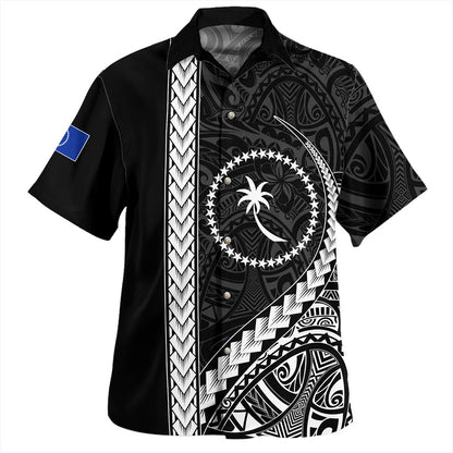 Kosrae Hawaiian Shirt Tribal Micronesian Coat Of Arms