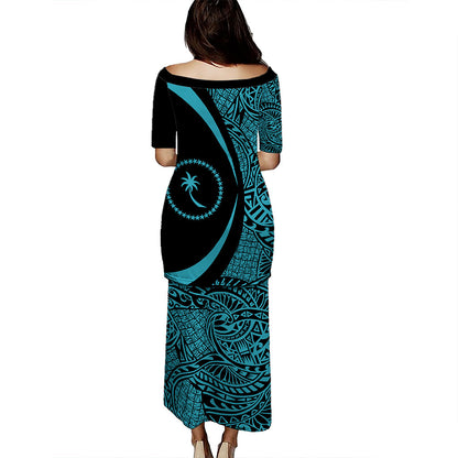 Chuuk State Puletasi Coat Of Arms Lauhala Circle Style