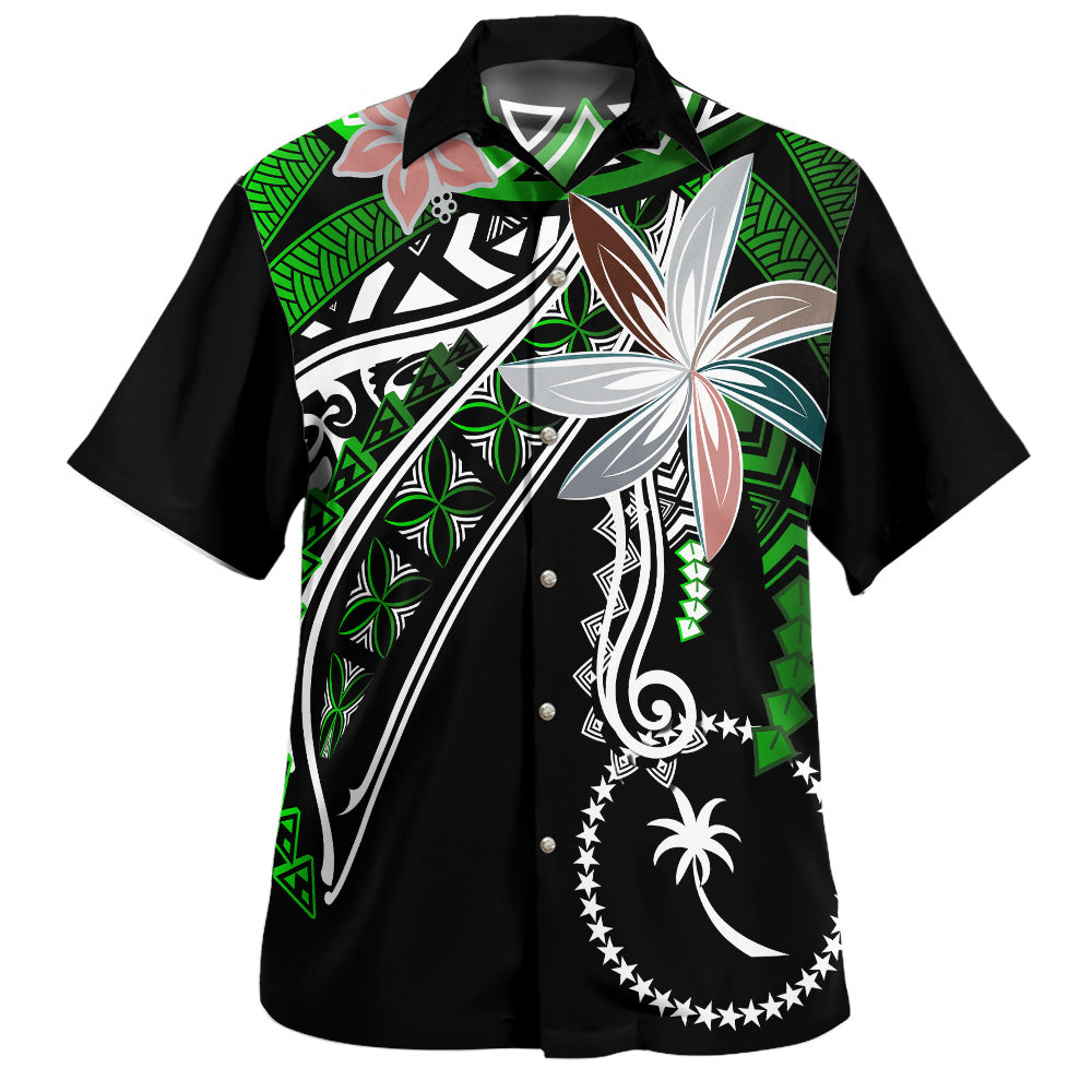 Kosrae Hawaiian Shirt Custom Personalised Fanciful Forest Green