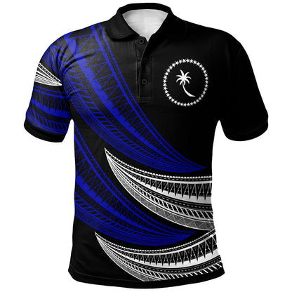 Chuuk Custom Personalised Polo Shirt - Wave Pattern Alternating