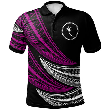 Chuuk Custom Personalised Polo Shirt - Wave Pattern Alternating