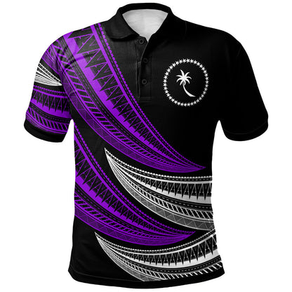 Chuuk Custom Personalised Polo Shirt - Wave Pattern Alternating