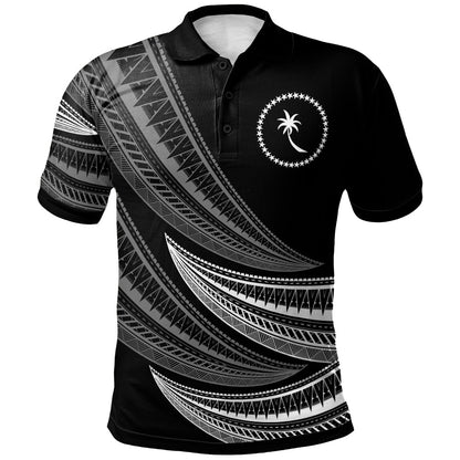 Chuuk Custom Personalised Polo Shirt - Wave Pattern Alternating