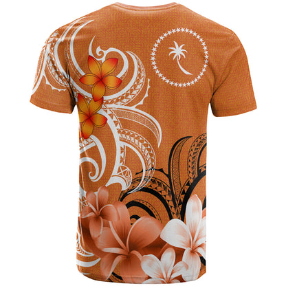 Chuuk State T-Shirt Custom Personalised Floral Spirit Orange