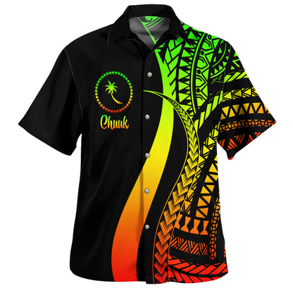 Chuuk Custom Personalised Hawaiian Shirt Micronesian Tentacle Tribal Pattern