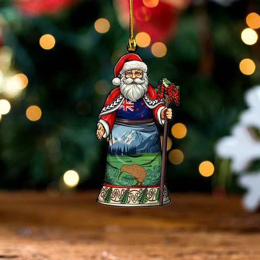 New Zealand Acrylic And Wooden Ornament Santa Claus Christmas