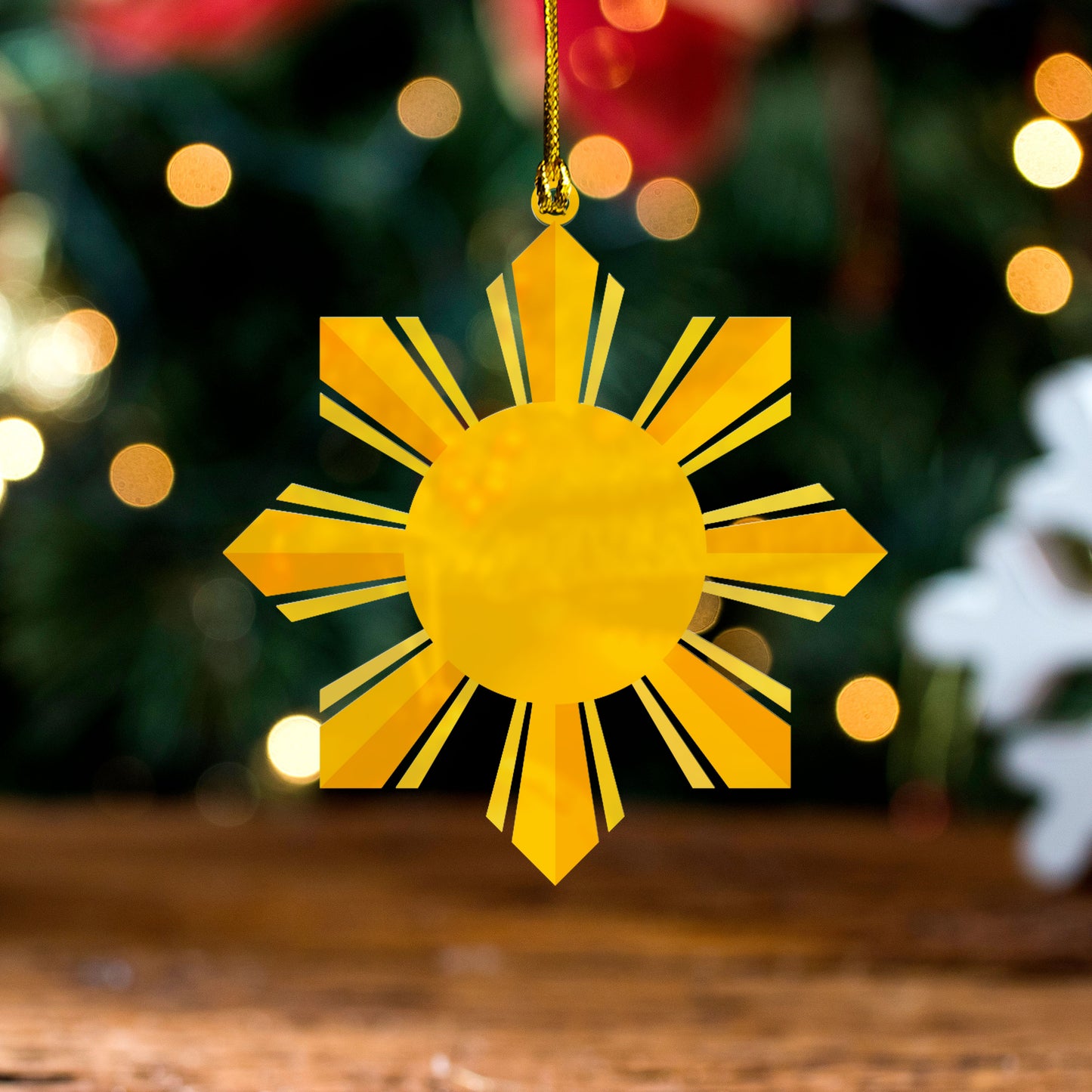 Philippines Filipinos Acrylic And Wooden Ornament Parol Sun Style