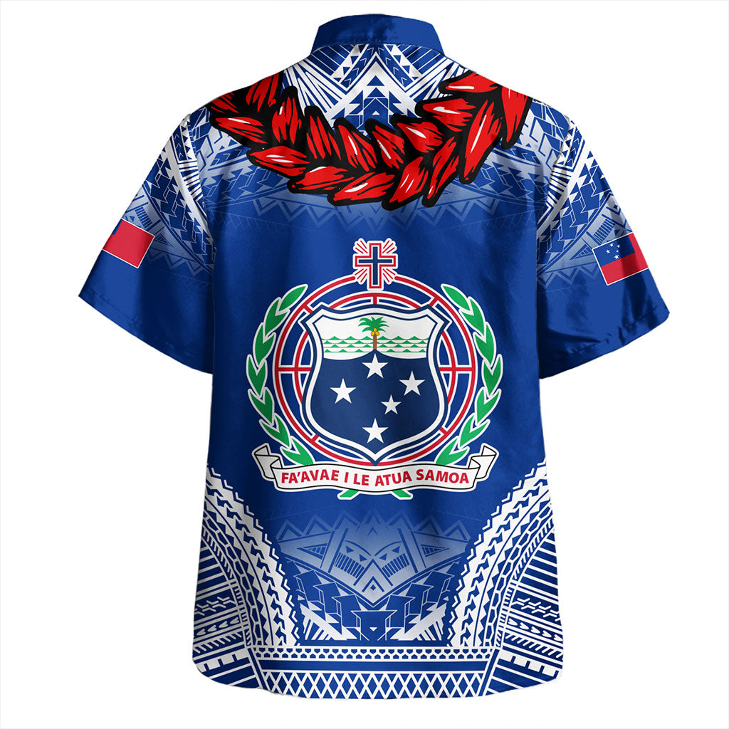 Samoa Hawaiian Shirt Coat Of Arms Ula Fala Original Style