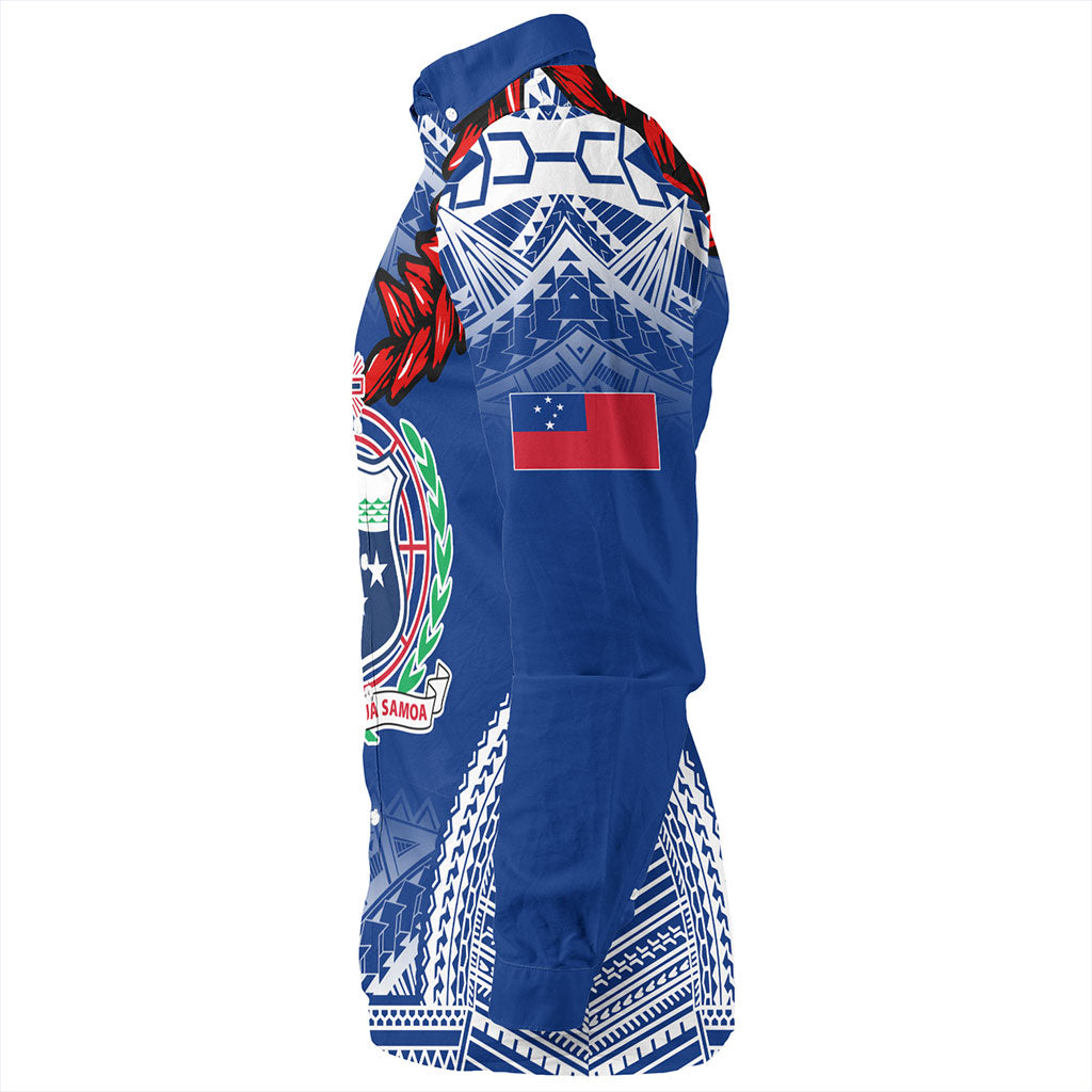 Samoa Long Sleeve Shirt Coat Of Arms Ula Fala Original Style