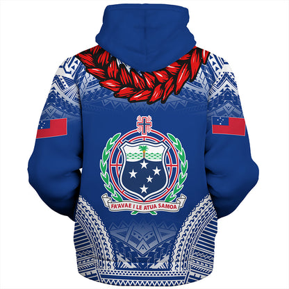 Samoa Sherpa Hoodie Coat Of Arms Ula Fala Original Style