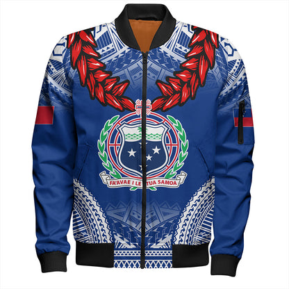 Samoa Bomber Jacket Coat Of Arms Ula Fala Original Style