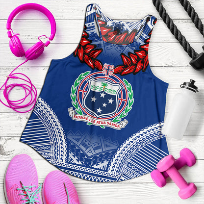 Samoa Women Tank Coat Of Arms Ula Fala Original Style
