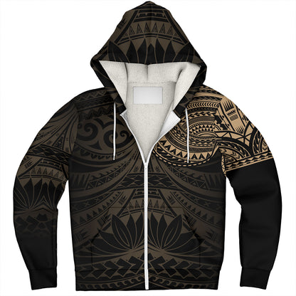 Polynesian Sherpa Hoodie Polynesian Pattern Special Design