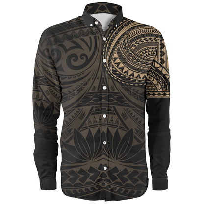 Polynesian Long Sleeve Shirt Polynesian Pattern Special Design