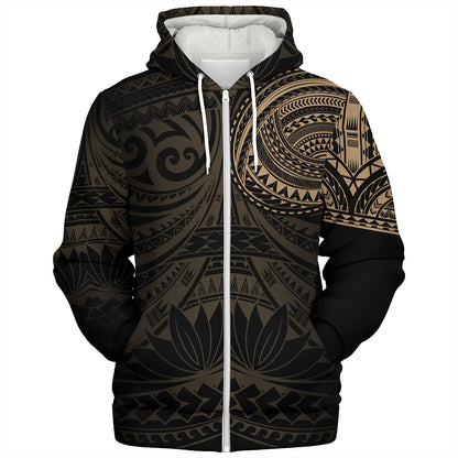 Polynesian Sherpa Hoodie Polynesian Pattern Special Design